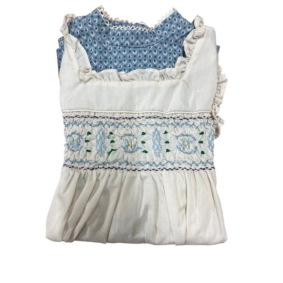 Vintage Polly Flinders Hand Smocked Girl Dress - Picture 6 of 6